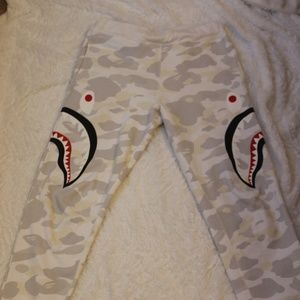 Bape White Camo Glow-in-the-Dark Sweatpants